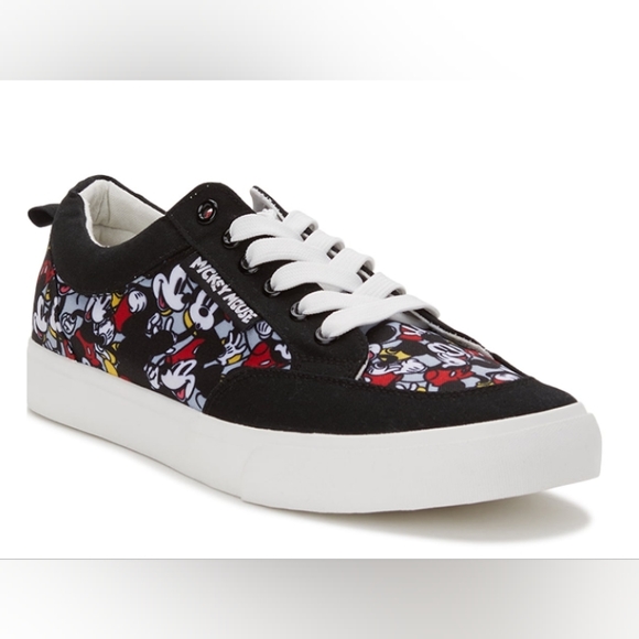 Disney's Men's Mickey Mouse Graphic Print Low Top Sneakers     Size 11.5    NWT - Picture 1 of 14
